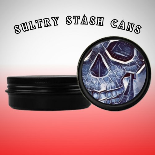 Skull Graphic Stash Tin - Round Storage Container