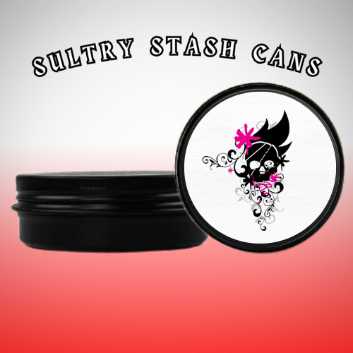 Skull Graphic Stash Tin - Round Storage Container