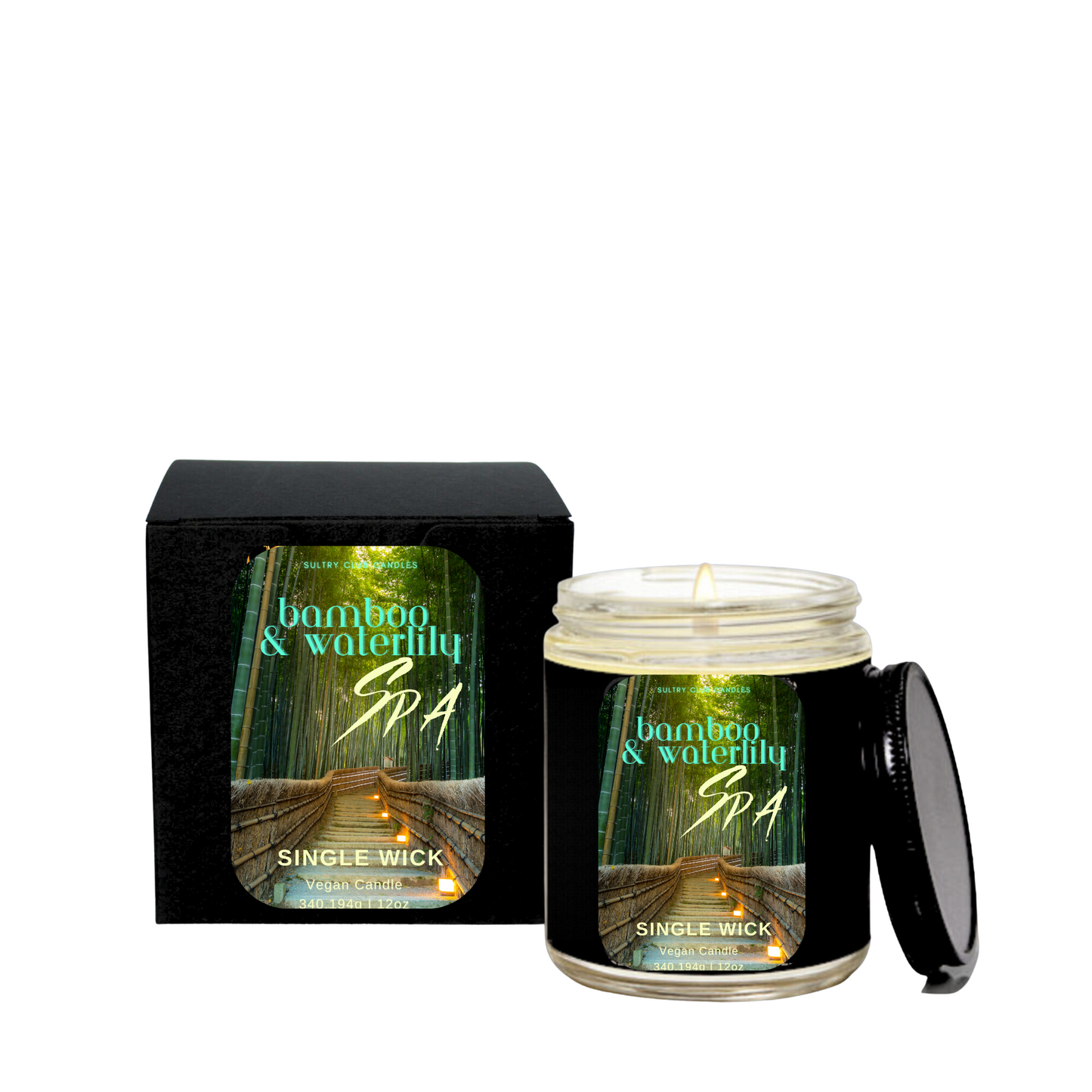 Bamboo & Waterlily Spa Candle