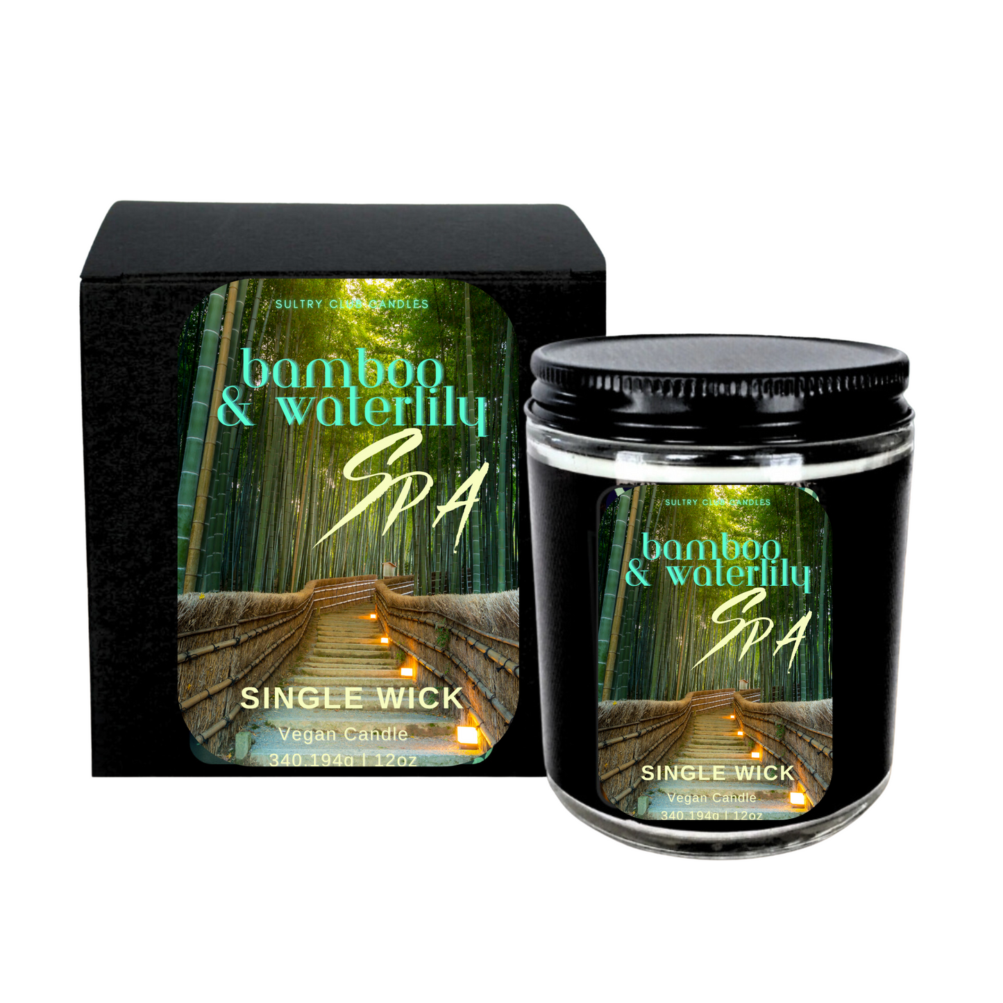 Bamboo & Waterlily Spa Candle