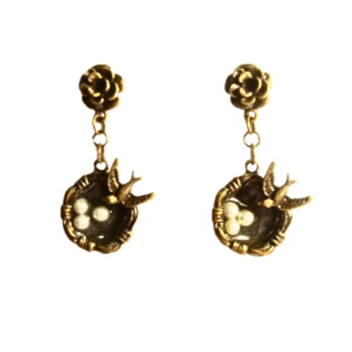 BIRDS NEST EARRINGS