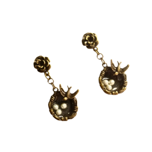 BIRDS NEST EARRINGS