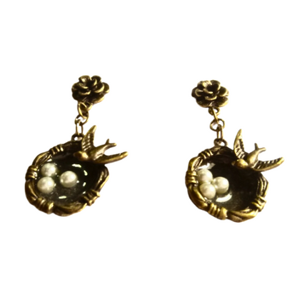 BIRDS NEST EARRINGS