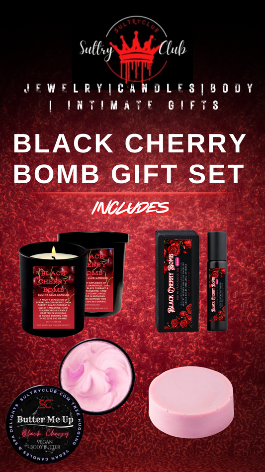 Black Cherry Bomb Gift Set