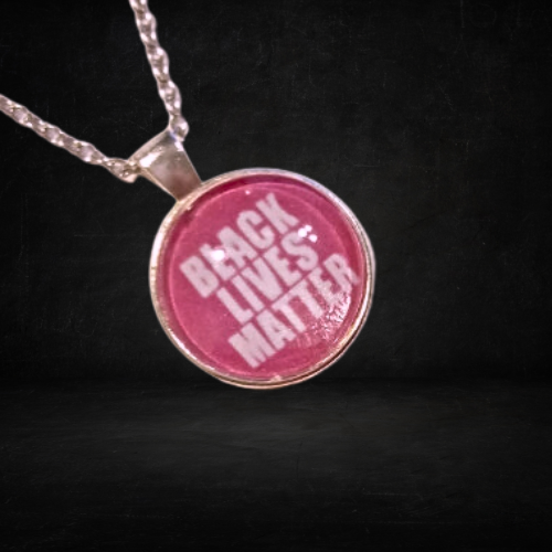 Black Lives Matter Pink Pendant Necklace