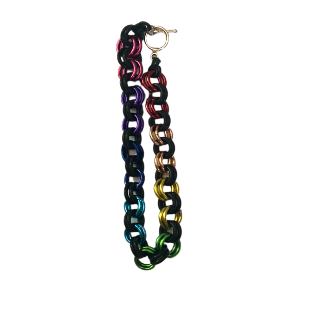 Rainbow Stretch Chainmail Bracelet