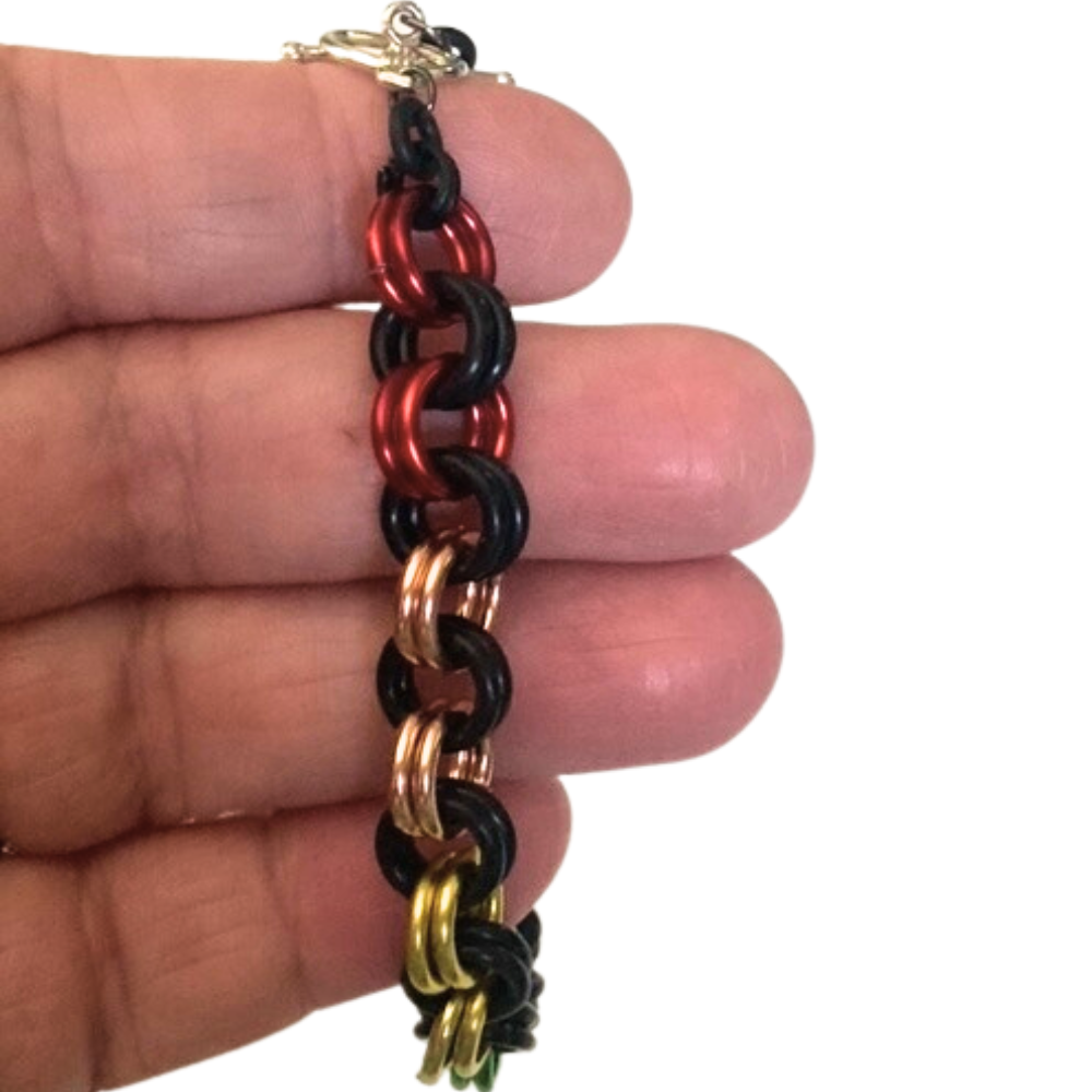 Rainbow Stretch Chainmail Bracelet