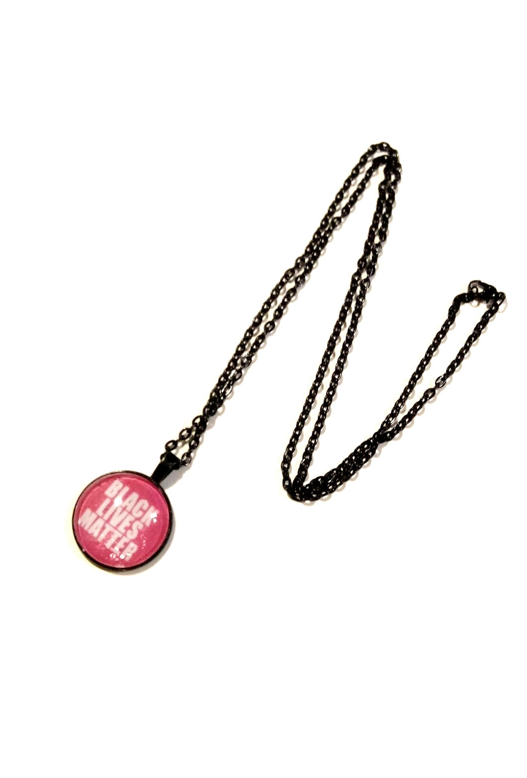 Black Lives Matter Pink Pendant Necklace