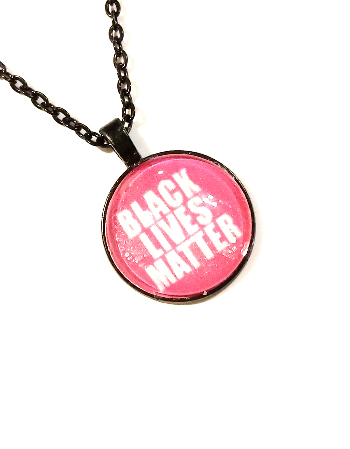 Black Lives Matter Pink Pendant Necklace