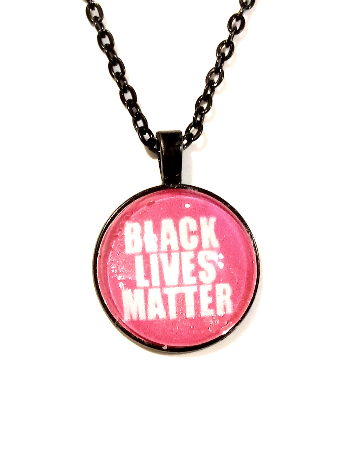 Black Lives Matter Pink Pendant Necklace