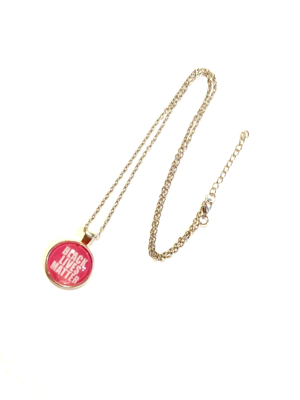 Black Lives Matter Pink Pendant Necklace