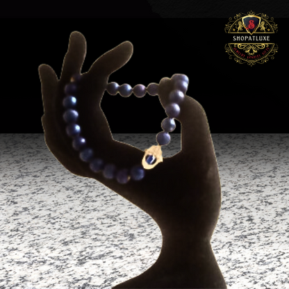 Blue Eye of Horus Lava Rocks Bracelet