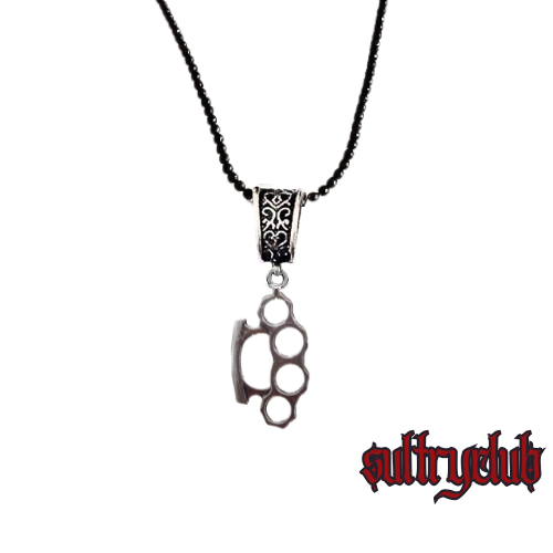 Brass Knuckles Mens Necklace