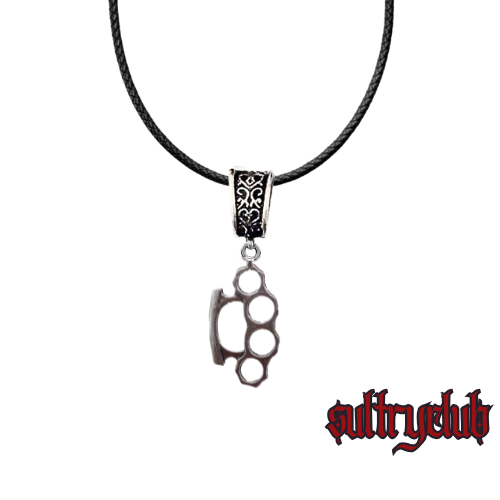 Brass Knuckles Mens Necklace