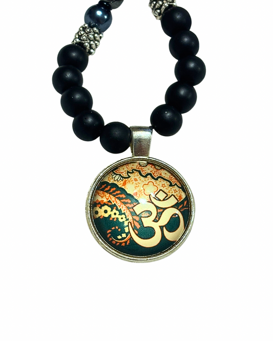 Ohm Mani Padme Hum Beaded Necklace