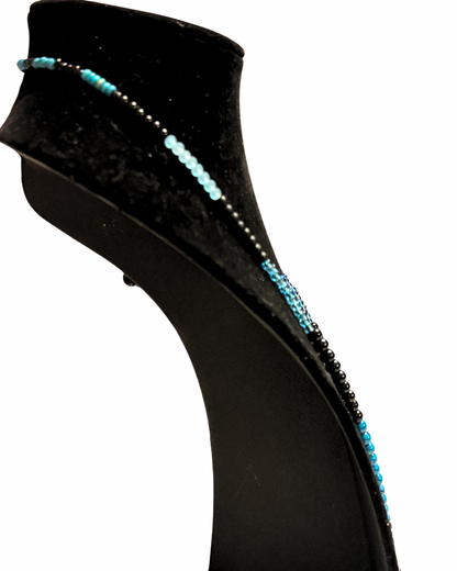 Eye Of Horus Turquoise and Onyx Beaded Choker Necklace