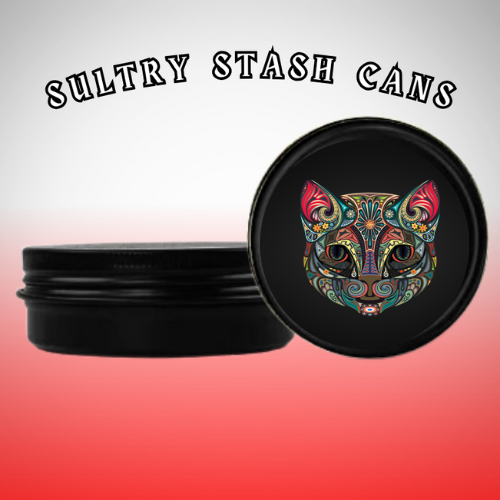 CAT MANDALLA Stash Tin - Round Storage Container