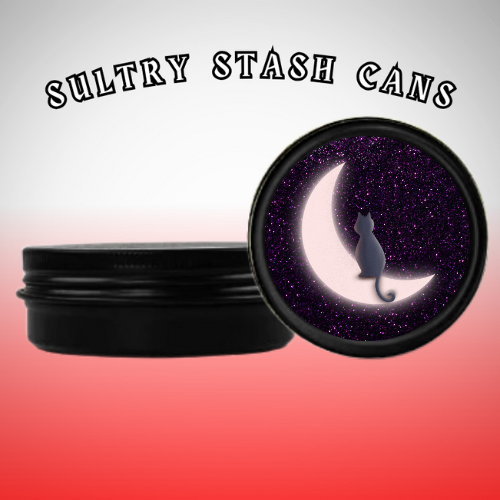 Moonlight Cat Stash Tins - Round Storage Container