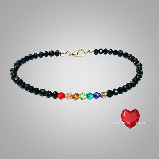 Rainbow Embellished Crystal Bracelet