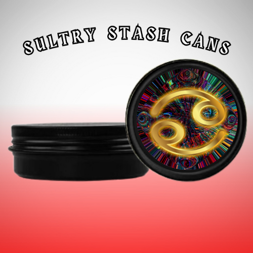 CANCER Stash Tin - Round Storage Container