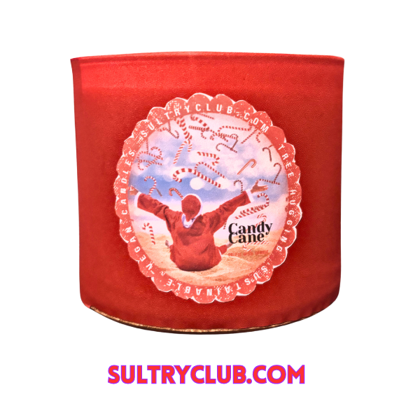 Candy Cane Vegan Candle