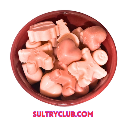 Candy Cane Holiday Wax Melts In Red Candy Dish