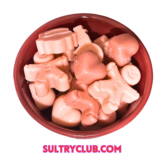 Candy Cane Holiday Wax Melts In Red Candy Dish