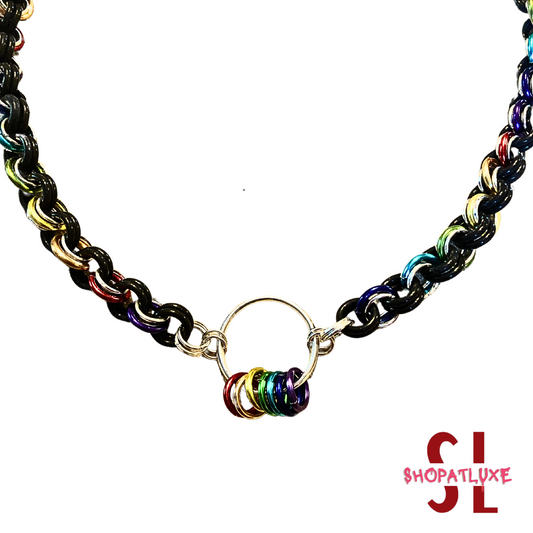 LBGTQ Pride Chainmail Necklace