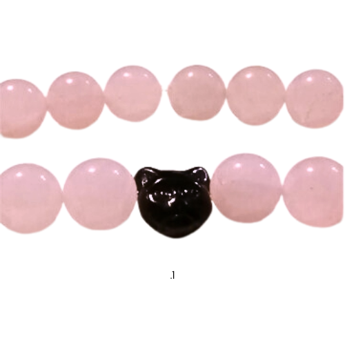 CAT LOVERS PINK QUARTZ BRACELET