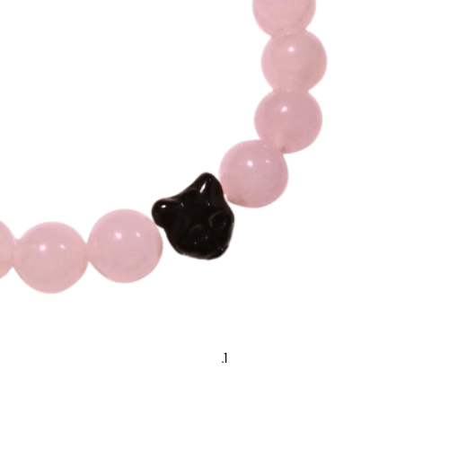 CAT LOVERS PINK QUARTZ BRACELET