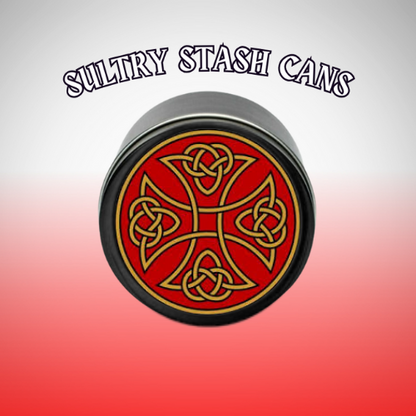 CELTIC CROSS Stash Tin - Round Storage Container