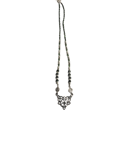 Celtic Knot Triquetra Pendant Beaded Necklace