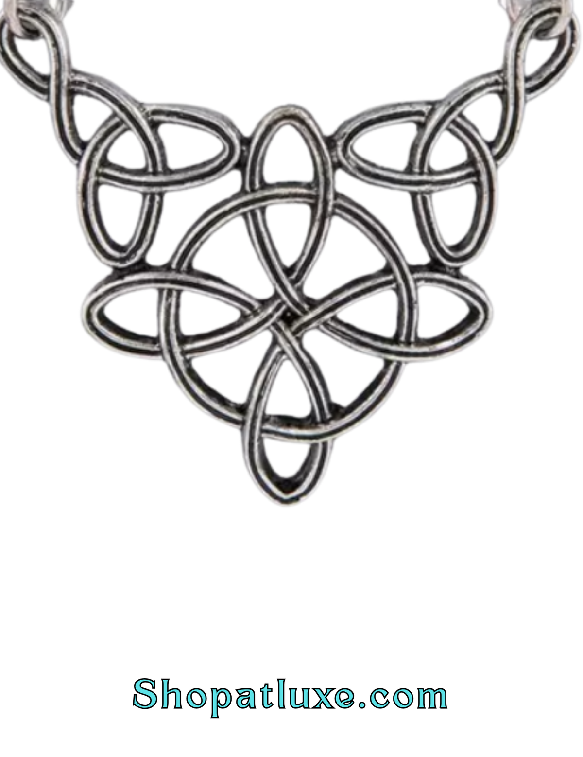 Celtic Knot Triquetra Pendant Beaded Necklace