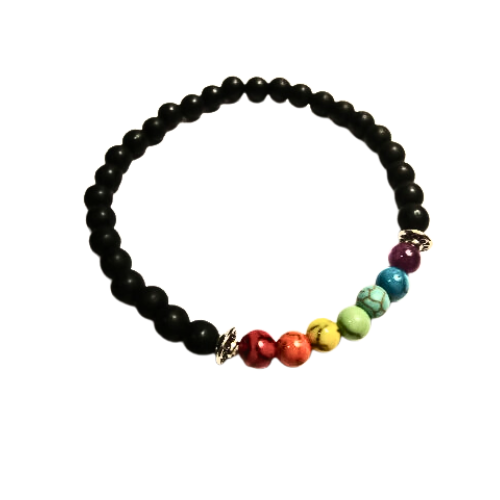 Chakras Mini Turquoise Beaded Bracelet