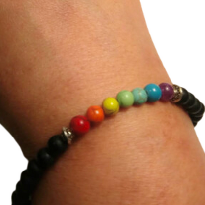 Chakras Mini Turquoise Beaded Bracelet