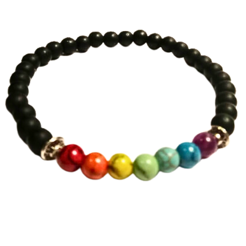 Chakras Mini Turquoise Beaded Bracelet