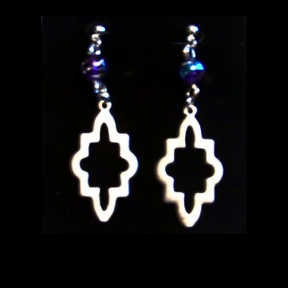 BEADED CHEVRON EARRINGS