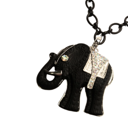 Crystal Embellished Elephant Necklace