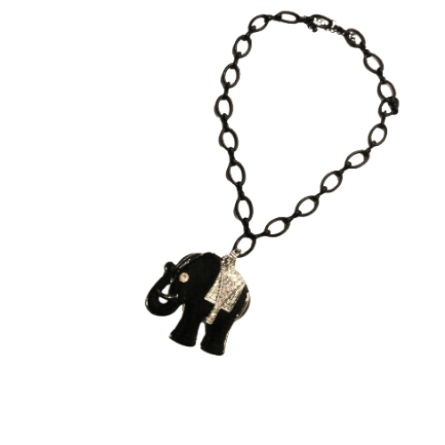 Crystal Embellished Elephant Necklace