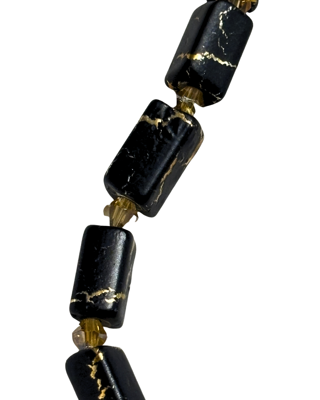 Genuine Onyx Round Hand beaded Beaded Necklace