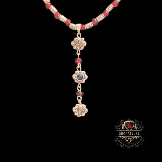 Hardheaded Drop Flower Charm Necklace
