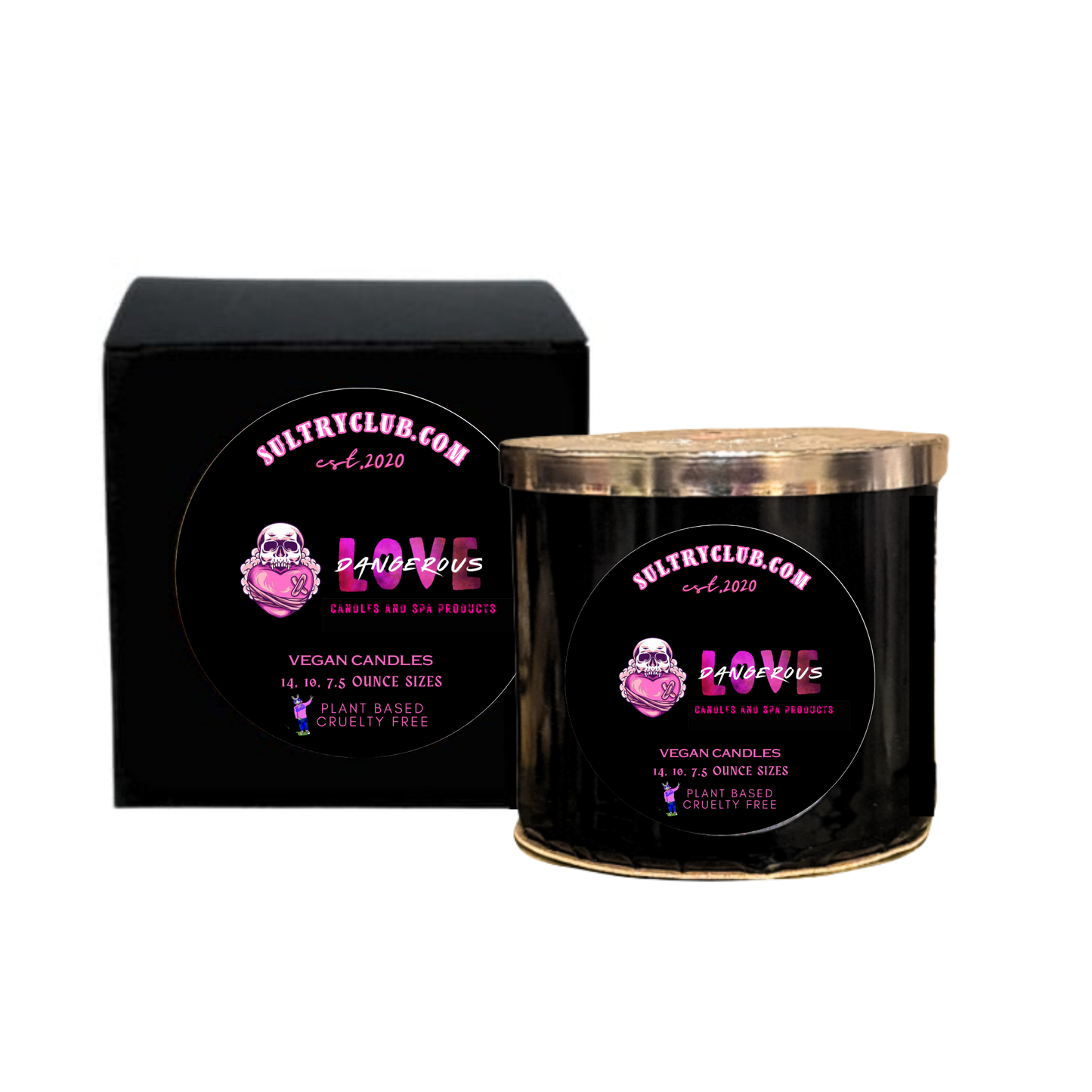 DANGEROUS LOVE Candle (ED HARDY DUPE!)