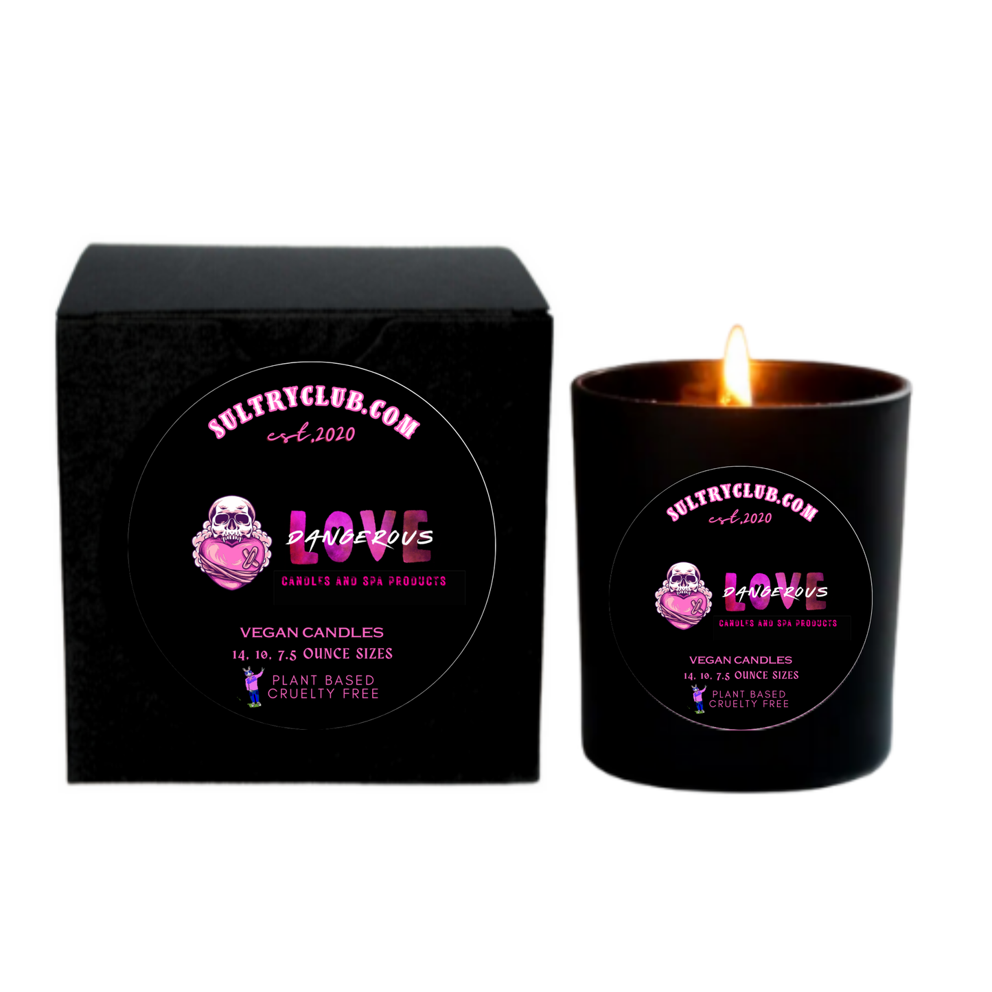 DANGEROUS LOVE Candle (ED HARDY DUPE!)