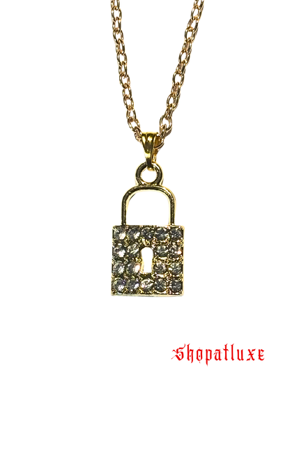 Locked In Charm Necklace with Lock And Key