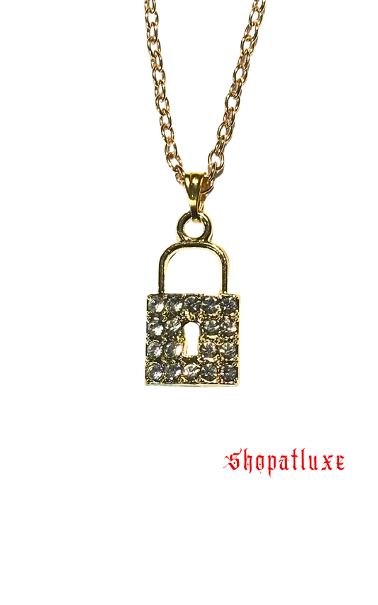 Locked In Charm Necklace with Lock And Key