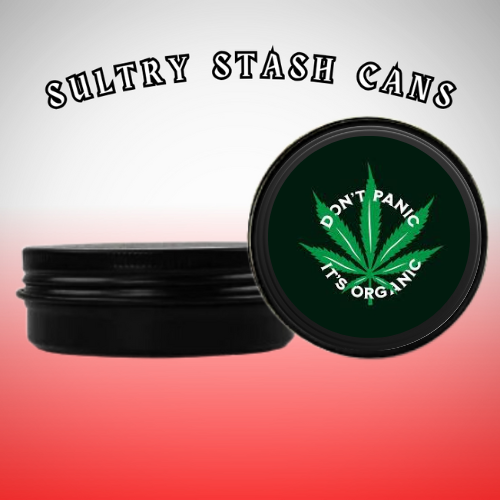 WEED LEAF Stash Tin - Round Storage Container