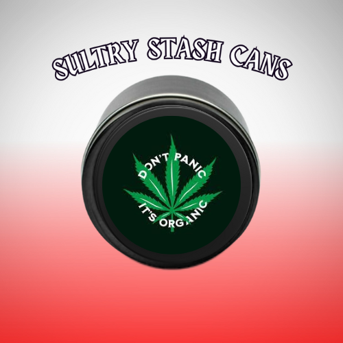 WEED LEAF Stash Tin - Round Storage Container