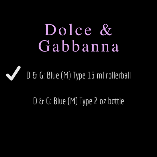 D & G [Dolce & Gabbana] Inspired Fragrances