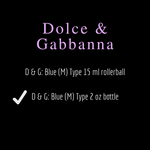 D & G [Dolce & Gabbana] Inspired Fragrances