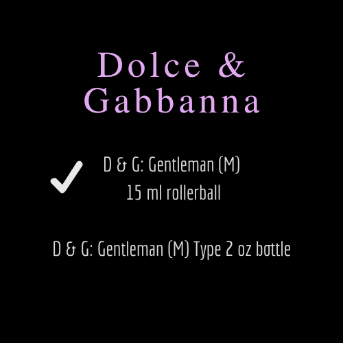 D & G [Dolce & Gabbana] Inspired Fragrances